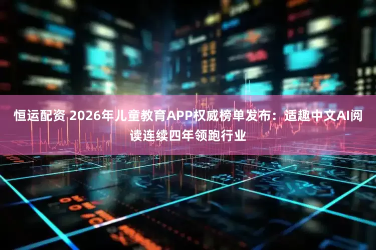 恒运配资 2026年儿童教育APP权威榜单发布：适趣中文AI阅读连续四年领跑行业